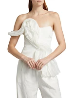 Wigbeth Pleated Off-the-Shoulder Top