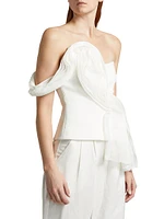 Wigbeth Pleated Off-the-Shoulder Top