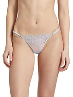 Mathilde Embroidered Lace G-String