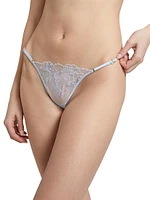 Mathilde Embroidered Lace G-String