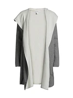 Cotton-Cashmere Reversible Hooded Coatigan
