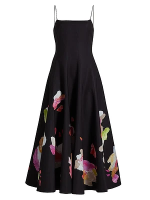 Samstone Abstract Midi Dress