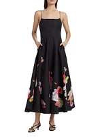 Samstone Abstract Midi Dress