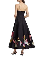Samstone Abstract Midi Dress