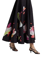 Samstone Abstract Midi Dress