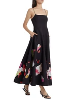 Samstone Abstract Midi Dress