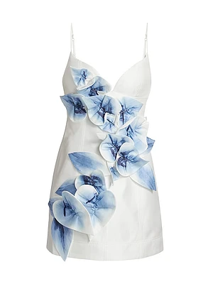 Bilbo Floral Appliqué Minidress