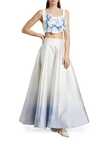 Cragiburne Floral Appliquéd Crop Top