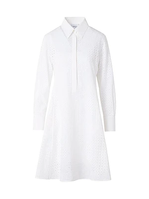 Poplin Diamond Eyelet Shirtdress
