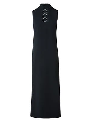 Ring Pull Wool Midi-Dress