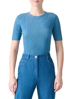 Rib-Knit Wool Top