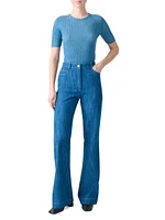Rib-Knit Wool Top