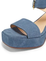 Brianne 90MM Denim Platform Sandals