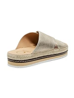 Lily Crisscross Leather Espadrille Sandals