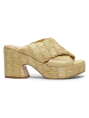 Noa Raffia Platform Sandals