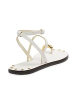 Fara Leather Flat Sandals