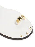 Fara Leather Flat Sandals