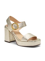 Brianne 90MM Metallic Leather Platform Sandals
