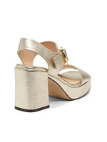 Brianne 90MM Metallic Leather Platform Sandals
