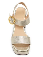 Brianne 90MM Metallic Leather Platform Sandals