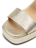 Brianne 90MM Metallic Leather Platform Sandals