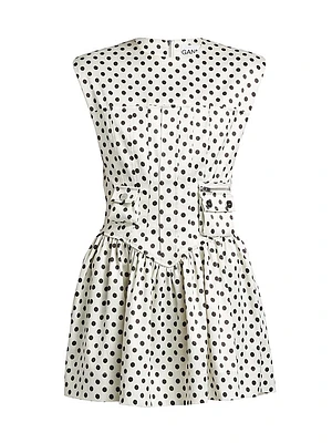 Polka Dot Satin Corset Minidress