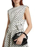 Polka Dot Satin Corset Minidress