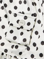 Polka Dot Satin Corset Minidress