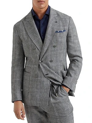 Prince of Wales One and a Half Breasted Deconstructed Blazer