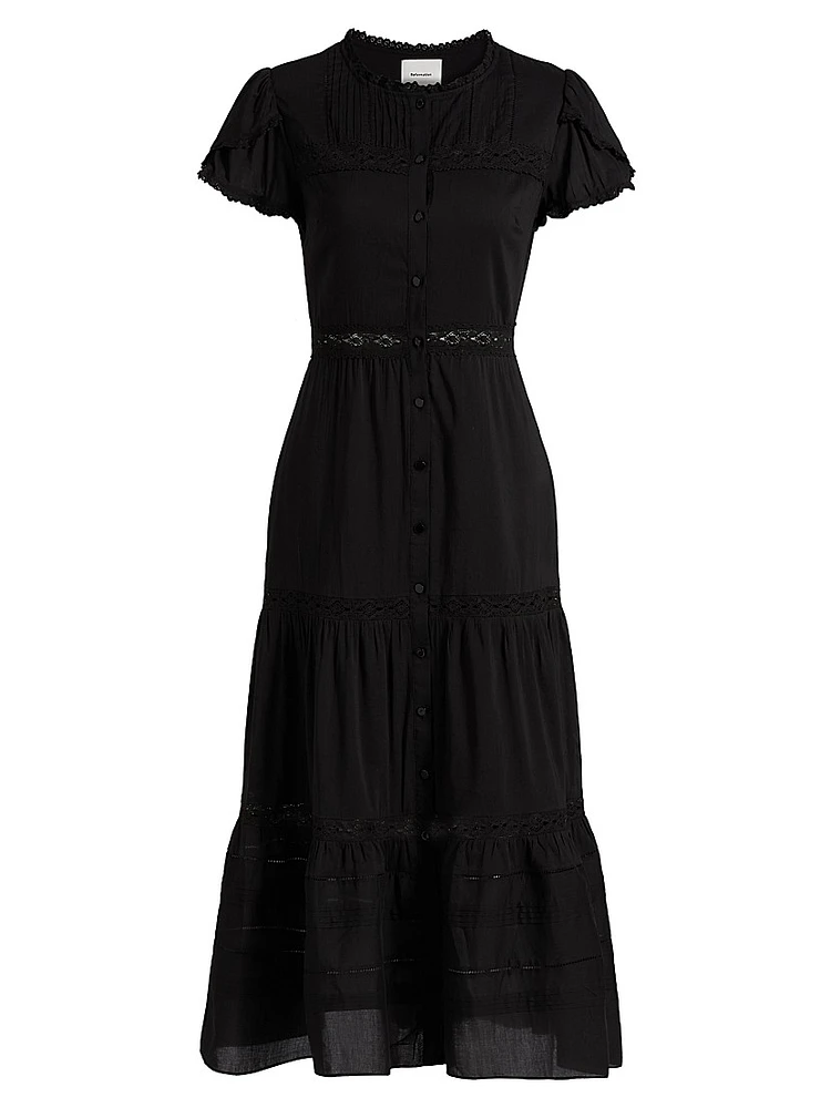 Zebrina Tiered Midi-Dress