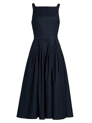 Jovana Stretch-Cotton Sleeveless Midi-Dress