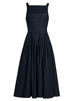 Jovana Stretch-Cotton Sleeveless Midi-Dress