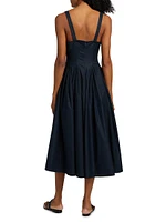Jovana Stretch-Cotton Sleeveless Midi-Dress