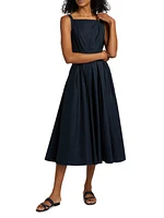 Jovana Stretch-Cotton Sleeveless Midi-Dress