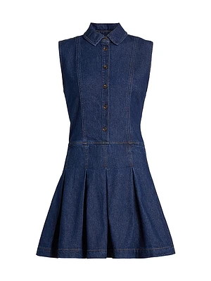 Arella Denim Sleeveless Minidress