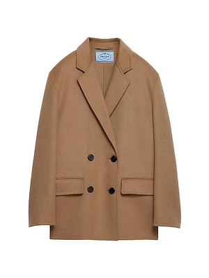Double-Breasted Cashgora Blazer