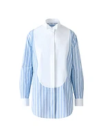 Striped Button-Front Tunic
