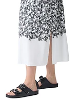 Daisy Print Midi-Skirt