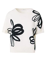 Daisy Blow Up Intarsia Virgin Wool Sweater