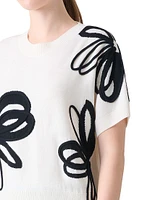 Daisy Blow Up Intarsia Virgin Wool Sweater