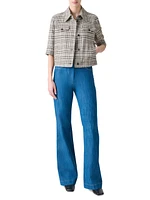 Plaid Cropped Shirt Jacket