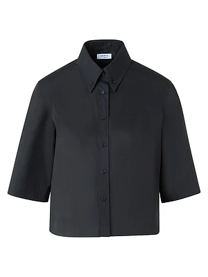 Cotton Poplin Boxy Blouse
