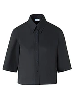 Cotton Poplin Boxy Blouse