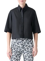 Cotton Poplin Boxy Blouse