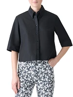 Cotton Poplin Boxy Blouse