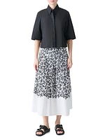 Cotton Poplin Boxy Blouse