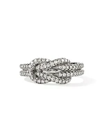 Love Knot Sterling Silver & 0.48 TCW Diamond Ring