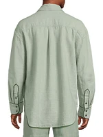 Chambray Button-Front Shirt