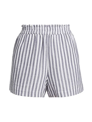 Leighton Striped Cotton Shorts