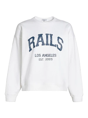 Anniversary Logo Cotton Crewneck Sweatshirt